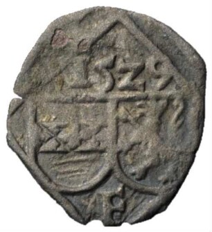 Fundmünze, Pfennig (einseitig), 1529