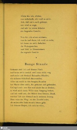 Bange Stunde