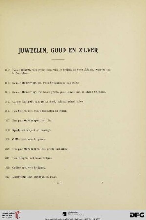 Juweelen, Goud en Zilver (Nr. 332-437)