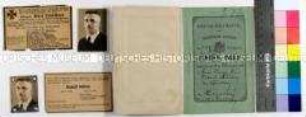 Reisepass des Königreiches Sachsen für Oskar Müller, ausgestellt für eine Reise nach England, Familienkonvolut Oskar Müller