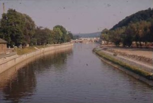 Esslingen von der Pliensaubrücke, flussaufwärts