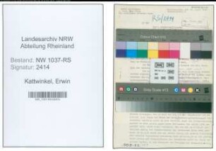 Entnazifizierung Erwin Kattwinkel , geb. 14.06.1902 (Regierungsinspektor)