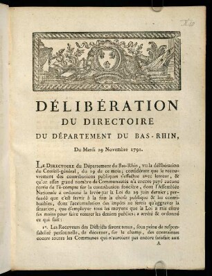 1-6, Délibération du Directoire du...
