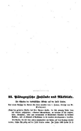 Pädagogische Zustände und Rückblicke