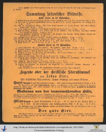 Werbung der Herder'schen Verlagshandlung.