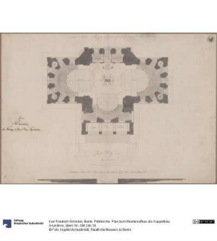 Berlin. Petrikirche. Plan zum Wiederaufbau als Kuppelbau. Grundriss