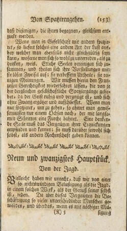 Neun und zwanzigstes Hauptstück. Von der Jagd.