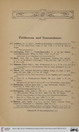 Feldherren und Staatsmänner (Nr. 167 - 362)