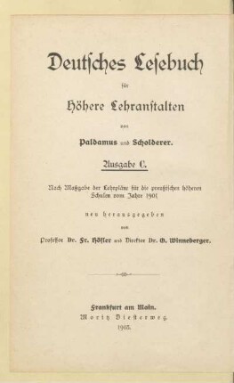 Teil 5 = Untertertia, [Schülerband]: [Teil 5 = Untertertia, [Schülerband]]