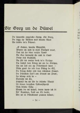 14-20, Sir Grey un de Düwel