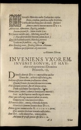 Inveniens Uxorem, Invenit Bonum, Et Hauriet voluptatem a Domino ...