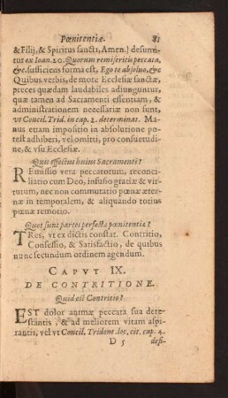 Capvt IX. De Contritione.