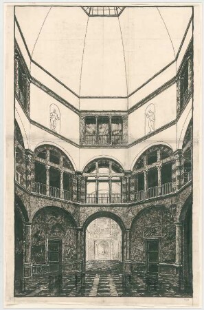 Fischer, Theodor; Wiesbaden; Museum - Innenraum (Perspektive)