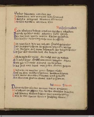 Reifefreuden : [SW IV, S. 61/139]