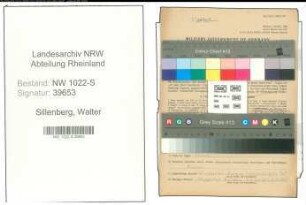 Entnazifizierung Walter Sillenberg , geb. 23.07.1896 ()