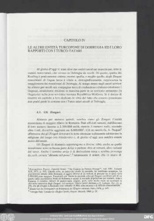 Capitolo IV Le Altre Entità Turcofone Di Dobrugia Ed I Loro Rapporti Con I Turco-Tatari