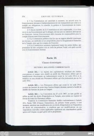 Partie IX Clauses économiques