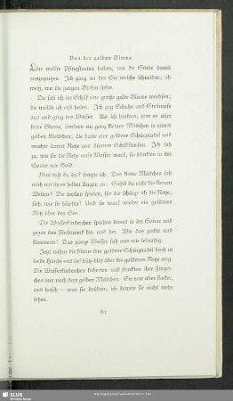 Von der gelben Blume