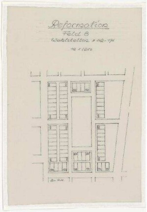 Detailzeichnung Reformation (kartoniert) Südwestkirchhof Stahnsdorf - Feld 8 Wahlstellen, 102-174 Reihenstellen