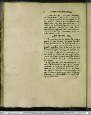 Articulus XIV.