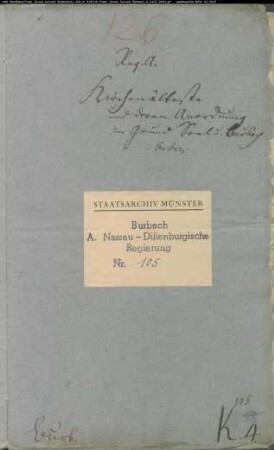 Anordnung der Kirchenältesten im Grund Selbach und Burbach