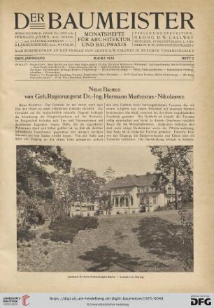 23: Neue Bauten von Geh. Regierungsrat Dr.-Ing. Hermann Muthesius - Nikolassee
