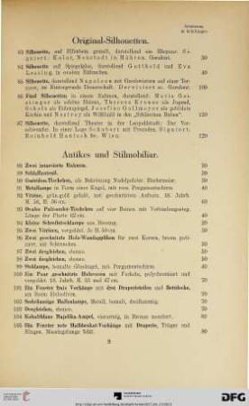 Original-Silhouetten (Nr. 83-87)