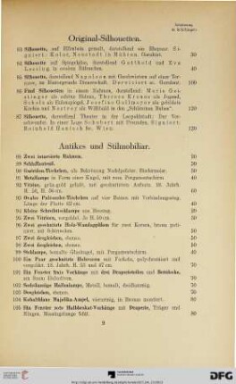 Original-Silhouetten (Nr. 83-87)
