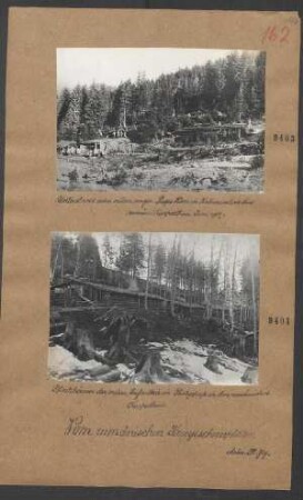 Blockhäuser der österr. Infanterie im Pantyrpaß in den rumänischen Karpathen