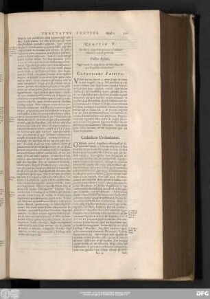 Quaestio V. De fide S. Augustini quantum ad infantes obeuntes ante Baptismum.