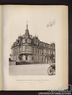 Serie II. No. 57. Villen an der Jägerstraße No. 1 und 2. Ecke Königsworther Platz. Hannover.