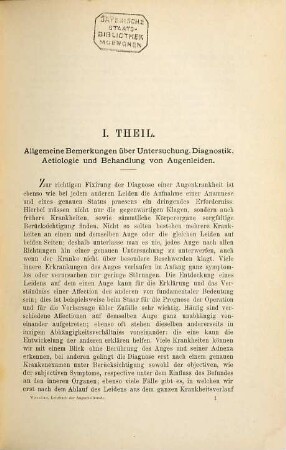 Lehrbuch der Augenheilkunde : bearb. von Adolf Vossius