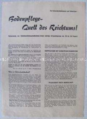 Informationsblatt mit Hinweisen zur Bodenbearbeitung