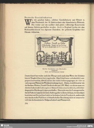 Geschäftskarte eines Silberhändlers