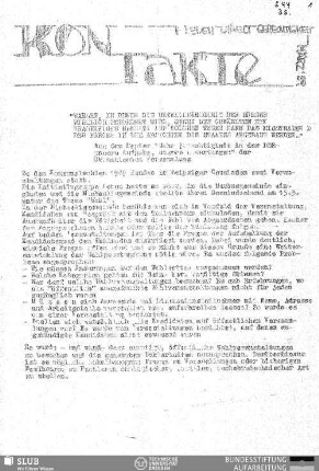 1989,März: Kontakte : Informations-Rundbrief des Jugendpfarramts Leipzig