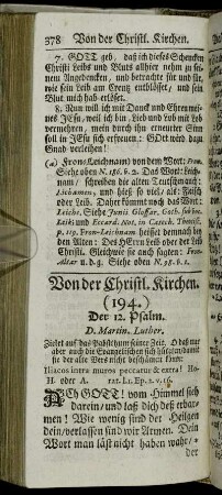 Von der Christl. Kirchen.