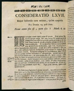 384-392, CONSIDERATIO XLVII. Major habenda cura animae, quàm corporis.