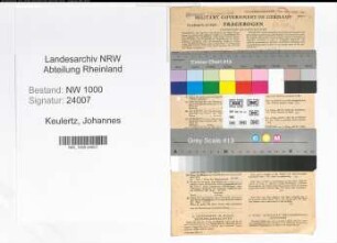 Entnazifizierung Johannes Keulertz, geb. 19.03.1902 (Angest.)