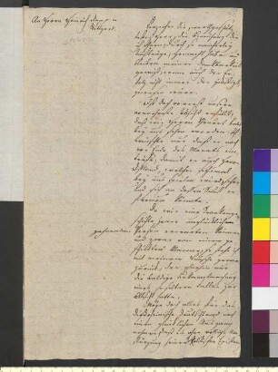 Brief von Goethe, Johann Wolfgang von an Rapp, Gottlob Heinrich