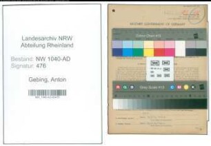 Entnazifizierung Anton Gebing , geb. 26.02.1898 (Landwirt)