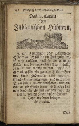 10. Von Indianischen Hühnern