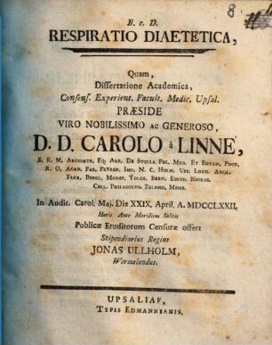 Respiratio diaetetica