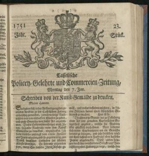 23. Stueck, Montag den 7. Jun. 1751