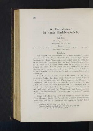 Zur Thermodynamik der binären Flüssigkeitsgemische.