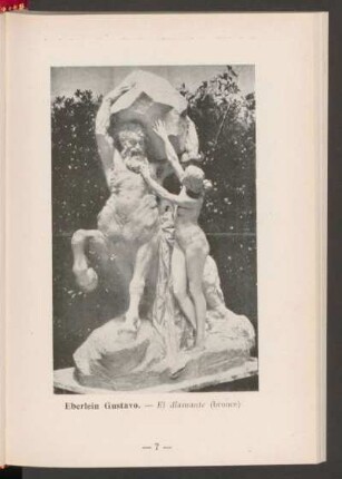 Eberlein Gustavo. - El diamante (bronce)