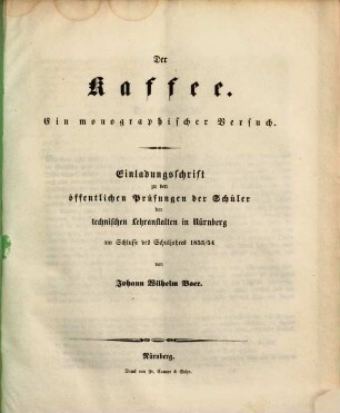 Jahresbericht über die technischen und landwirtschaftlichen Lehranstalten in Nürnberg. 1853/54 (1854)