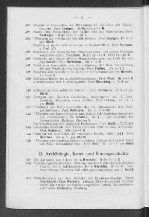 D. Archäologie, Kunst und Kunstgeschichte