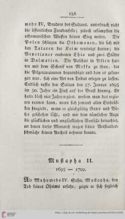 Mustapha II. 1695-1702