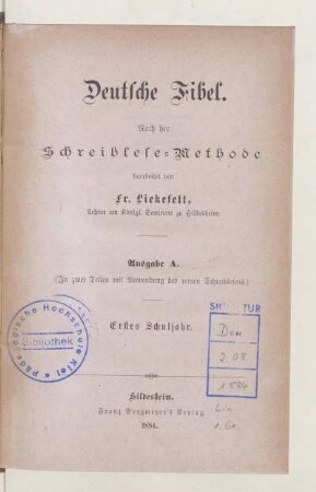Schuljahr 1: [Schuljahr 1] : nach der Schreiblese-Methode