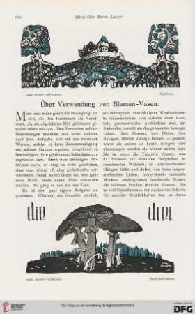 Über Verwendung von Blumen-Vasen